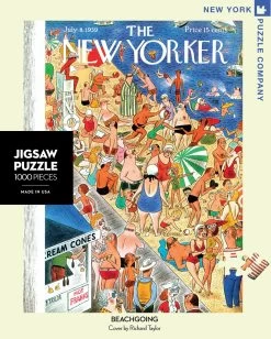The New York Puzzle Company | The New Yorker Beach Going 1000pc Jigsaw Puzzle