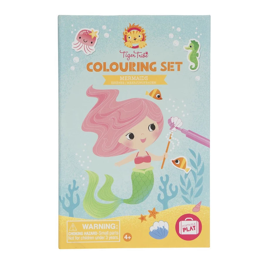 Tiger Tribe Colouring Set - Mermaids 3 Tiger Tribe Colouring Set - Mermaids